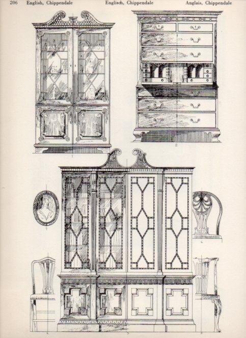 LAMINA V19554: Style Manuals: English, Chippendale Art. Sheet 1