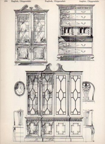LAMINA V19554: Style Manuals: English, Chippendale Art. Sheet 1