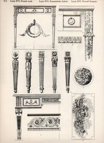 LAMINA V19558: Style Manuals: Louis XVI French Work Art. Sheet 3