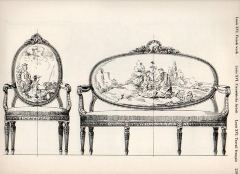 LAMINA V19561: Style Manuals: Louis XVI French Work Art. Sheet 6