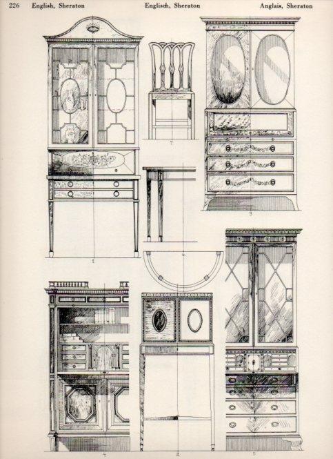 LAMINA V19564: Style Manuals: English Sheraton Art. Sheet 1