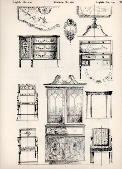 LAMINA V19565: Style Manuals: English Sheraton Art. Sheet 12