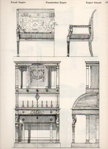 LAMINA V19566: Style Manuals: French Empire Art. Sheet 1