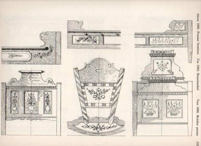 LAMINA V19569: Style Manuals: About 1800 Peasant furniture Art. Sheet 2