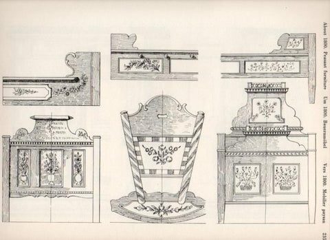 LAMINA V19569: Style Manuals: About 1800 Peasant furniture Art. Sheet 2
