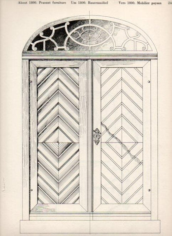 LAMINA V19572: Style Manuals: About 1800 Peasant furniture Art. Sheet 5