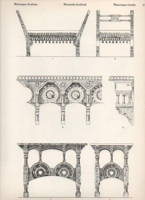 LAMINA V19475: Style Manuals: Moresque-Arabian Art. Sheet 1