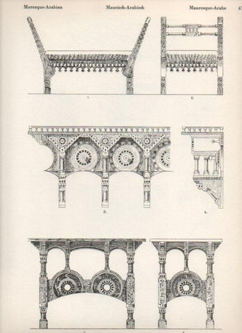 LAMINA V19475: Style Manuals: Moresque-Arabian Art. Sheet 1