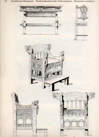 LAMINA V19490: Style Manuals: Scandinavian Renaissance Art. Sheet 1
