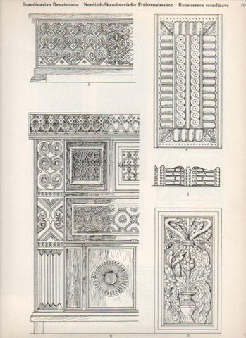 LAMINA V19491: Style Manuals: Scandinavian Renaissance Art. Sheet 2