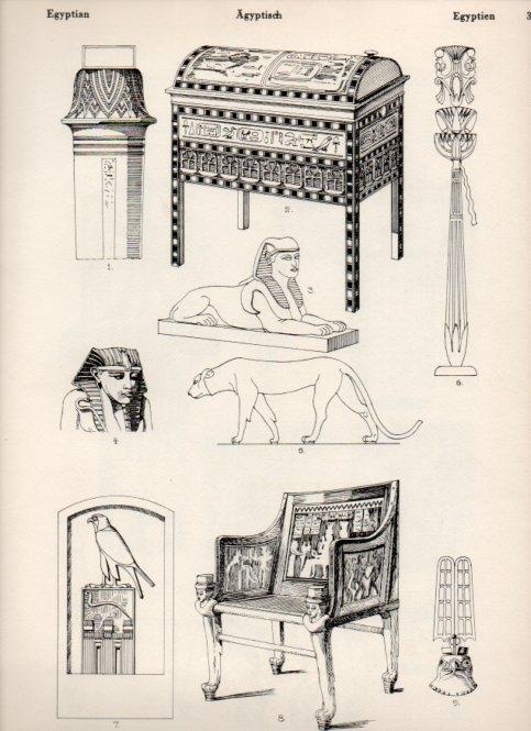 LAMINA V19453: Style Manuals: Egyptian Art. Sheet 2