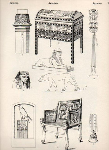 LAMINA V19453: Style Manuals: Egyptian Art. Sheet 2
