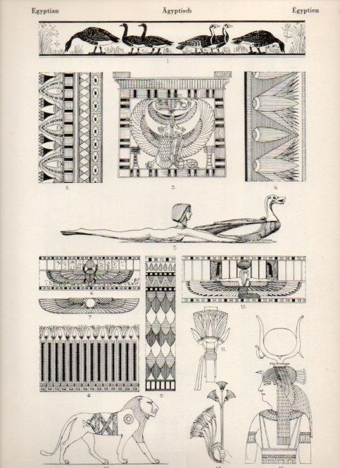 LAMINA V19454: Style Manuals: Egyptian Art. Sheet 3