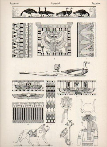 LAMINA V19454: Style Manuals: Egyptian Art. Sheet 3