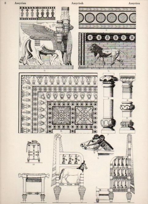 LAMINA V19455: Style Manuals: Assyrian Art. Sheet 1