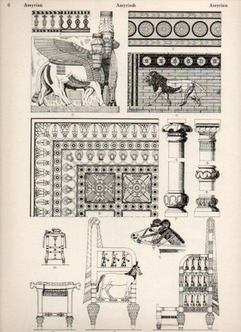 LAMINA V19455: Style Manuals: Assyrian Art. Sheet 1