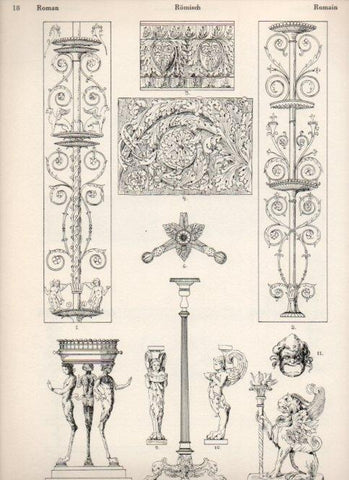LAMINA V19460: Style Manuals: Roman Art. Sheet 1