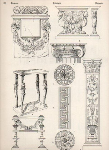 LAMINA V19461: Style Manuals: Roman Art. Sheet 2