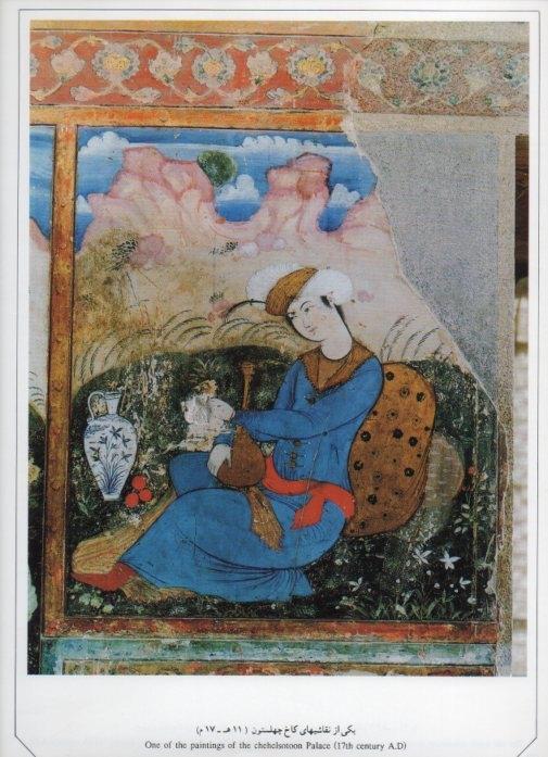 LAMINA V20052: Isfahan. One of the paintings of the chehelsotoon Palace