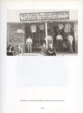 LAMINA V19915: La Habana. Camiseria y tienda de ropa enero de 1919