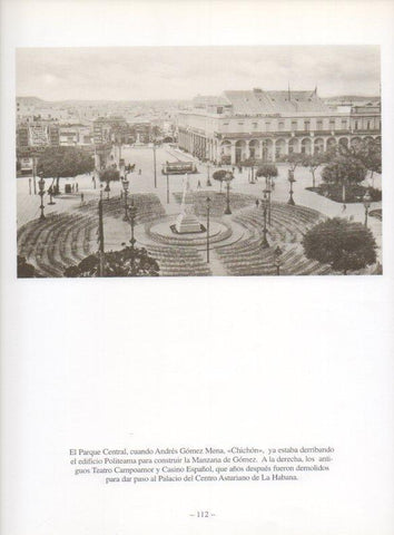LAMINA V19936: La Habana. Vista del Parque Central, Teatro Campoamor y Casino Español