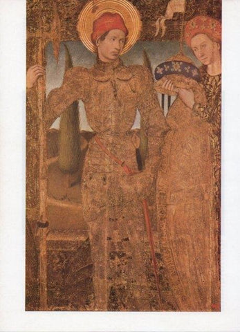 LAMINA V19876: Sant Jordi amb la princesa per Jaume Huguet