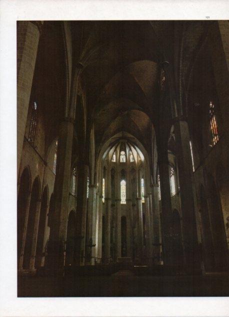LAMINA V19883: Interior Basilica de Santa Maria del Mar de Barcelona