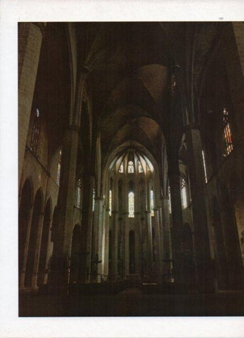 LAMINA V19883: Interior Basilica de Santa Maria del Mar de Barcelona