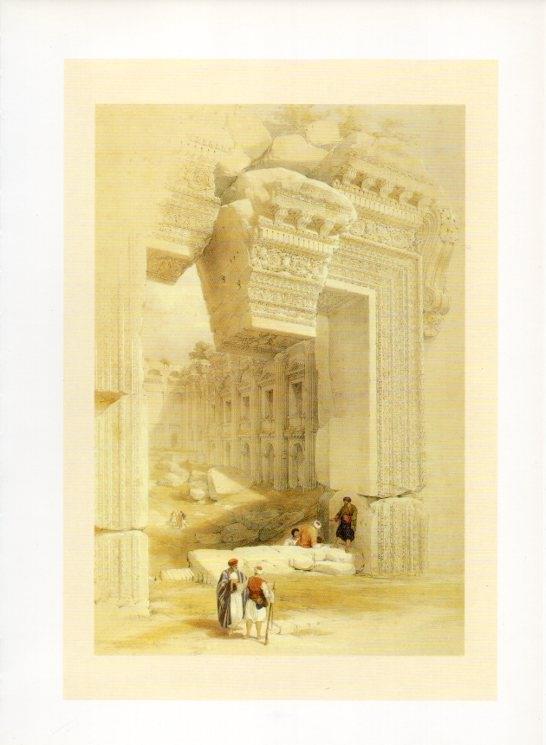LAMINA V20003: Baalbec portico principal litografia de D. Roberts