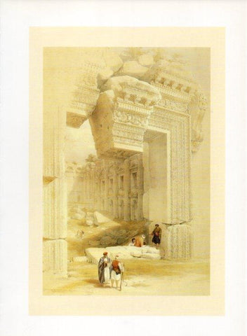 LAMINA V20003: Baalbec portico principal litografia de D. Roberts