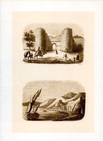 LAMINA V20001: Puerta de Nicea y Teatro de Macre grabados por Breton