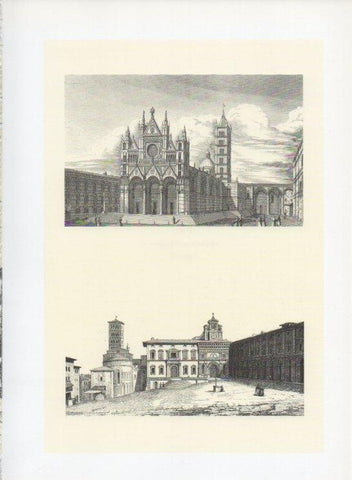LAMINA V19974: Siena grabados por W.P. Skeldon siglo XIX