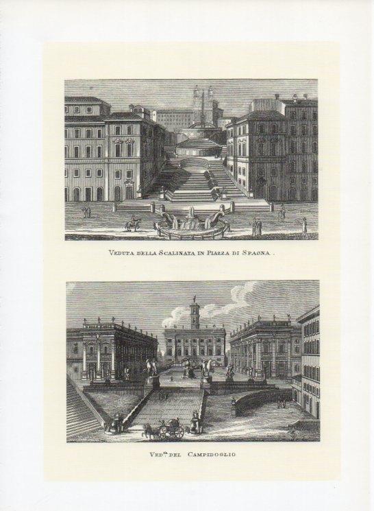 LAMINA V19968: Roma 8 grabados por G. Antonelli siglo XIX