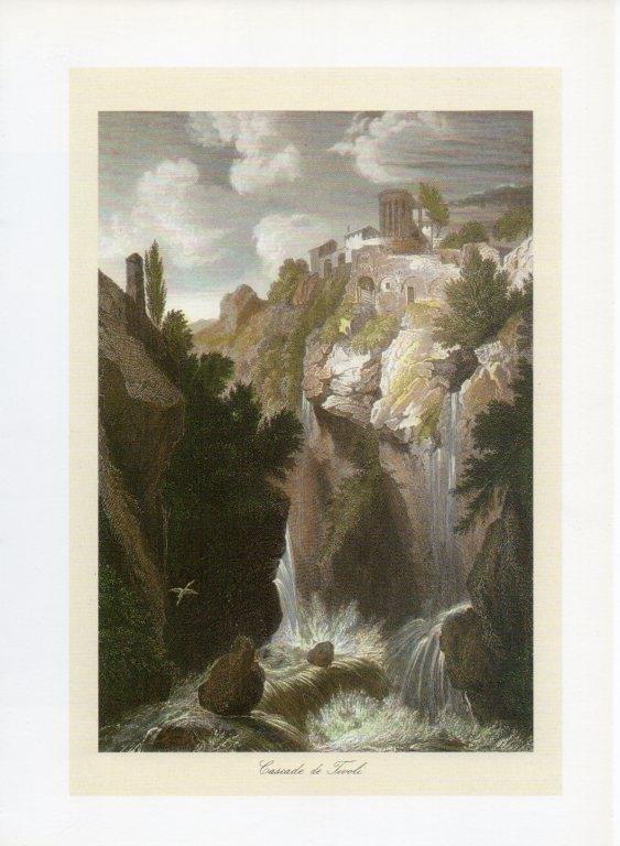 LAMINA V19958: Cascada de Tivoli por C.W.E Dietrich