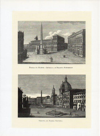 LAMINA V19966: Roma 6 grabados por G. Antonelli siglo XIX