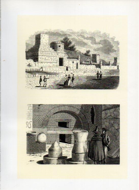 LAMINA V19980: Pompeya grabados por E. Bocquet siglo XIX