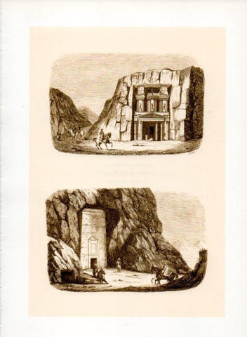 LAMINA V19993: Petra el Deir tumba grabados por Duverger