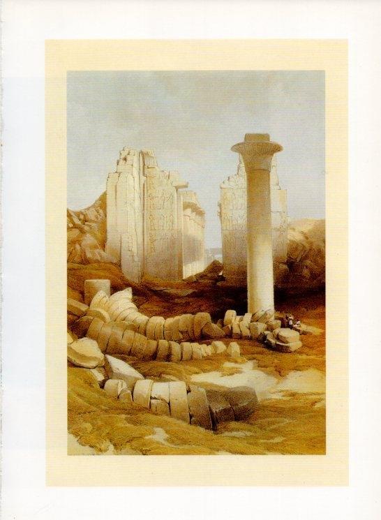 LAMINA V19987: Karnak litografia de D. Roberts siglo XIX