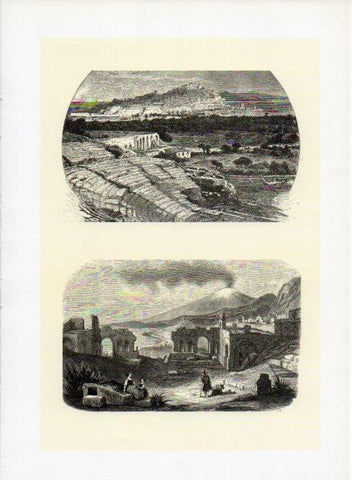LAMINA V19983: Sicilia grabados por E. Breton siglo XIX