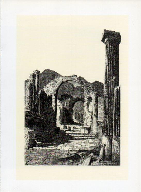 LAMINA V19982: Pompeya calle del Foro siglo XIX