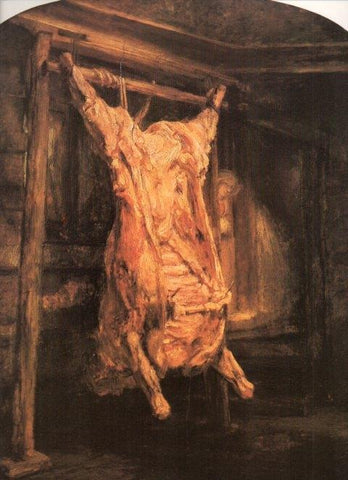 LAMINA V20243: El buey en canal por Rembrandt