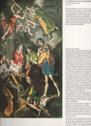 LAMINA V20474: La adoracion de los pastores por El Greco