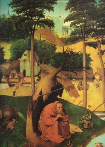 LAMINA V20463: Las tentaciones de San Antonio por El Bosco