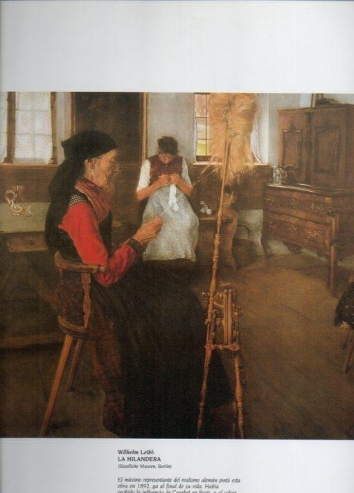 LAMINA V20496: La hilandera por Wilhelm Leibl