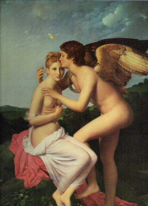 LAMINA V20488: Psique recibiendo el primer beso de Cupido por F. Gerard
