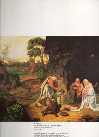 LAMINA V20430: La adoracion de los pastores por Giorgione