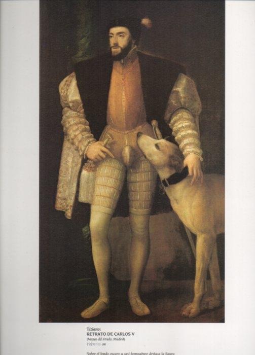 LAMINA V20429: Retrato de Carlos V por Tiziano