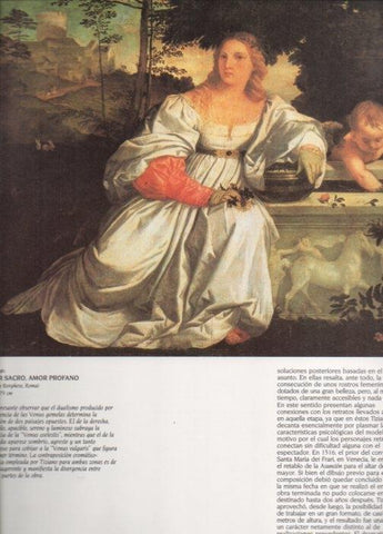 LAMINA V20427: Amor sacro amor profano fragmento por Tiziano