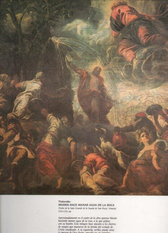 LAMINA V20436: Moises hace manar agua de la roca por Tintoretto