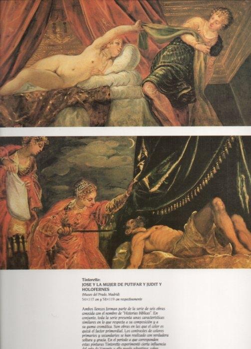 LAMINA V20437: Jose y la mujer de Putifar y Judit y Holofernes por Tintoretto